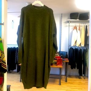 Women’s green sweater dress